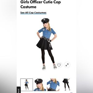 Used Girls Officer Cop Costume